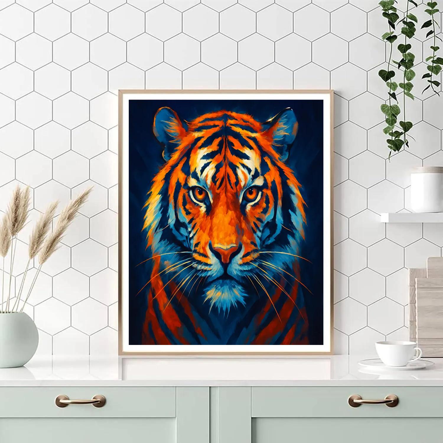 Saffron Storm Tiger paint by numbers