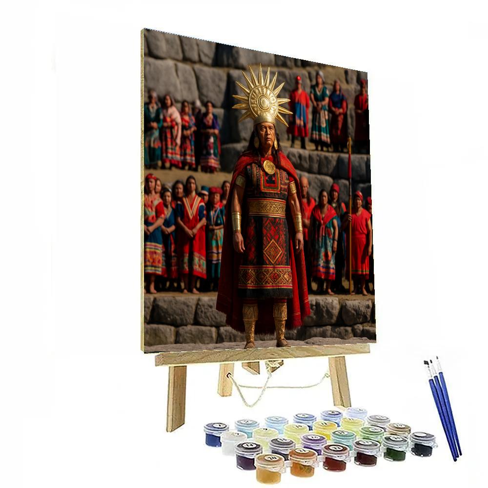 Inti Raymi Inca Reenactment At Sacsayhuaman Cusco Number painting