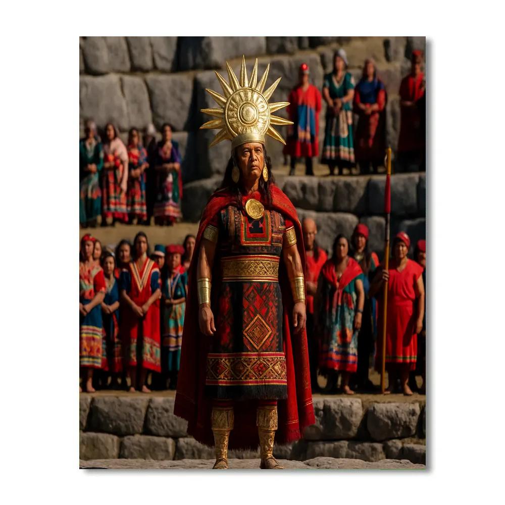 Inti Raymi Inca Reenactment At Sacsayhuaman Cusco Number painting