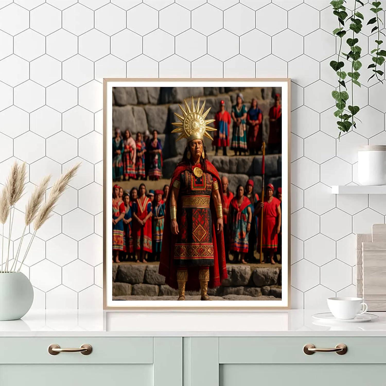 Inti Raymi Inca Reenactment At Sacsayhuaman Cusco Number painting