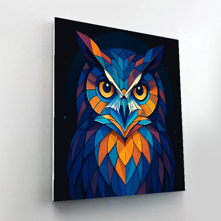 Cosmic Glass Owl Painting by numbers kit