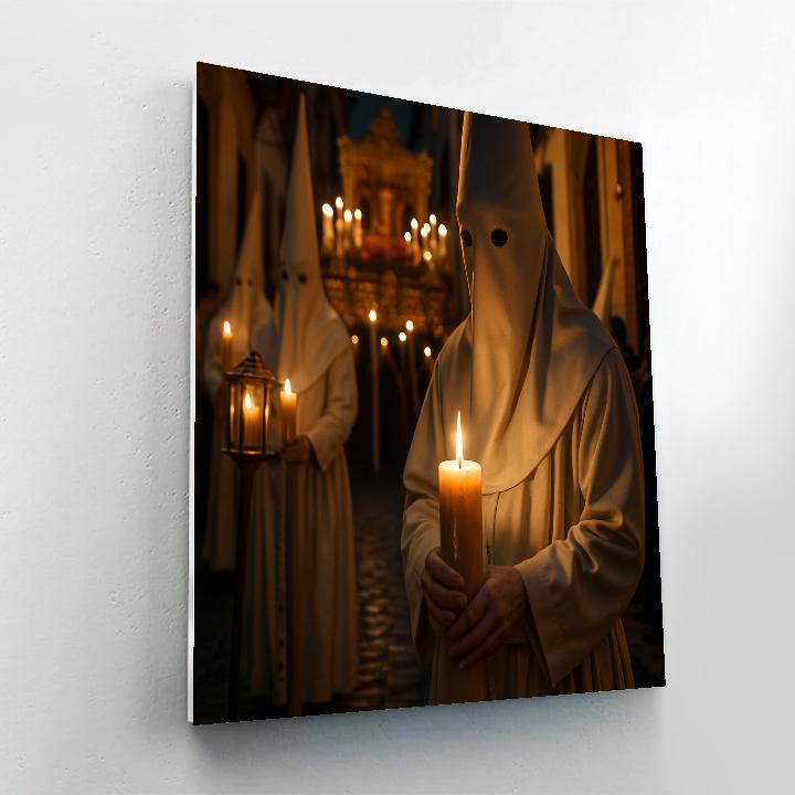 Semana Santa Nazareno Procession In Seville Narrow Street paint by numbers