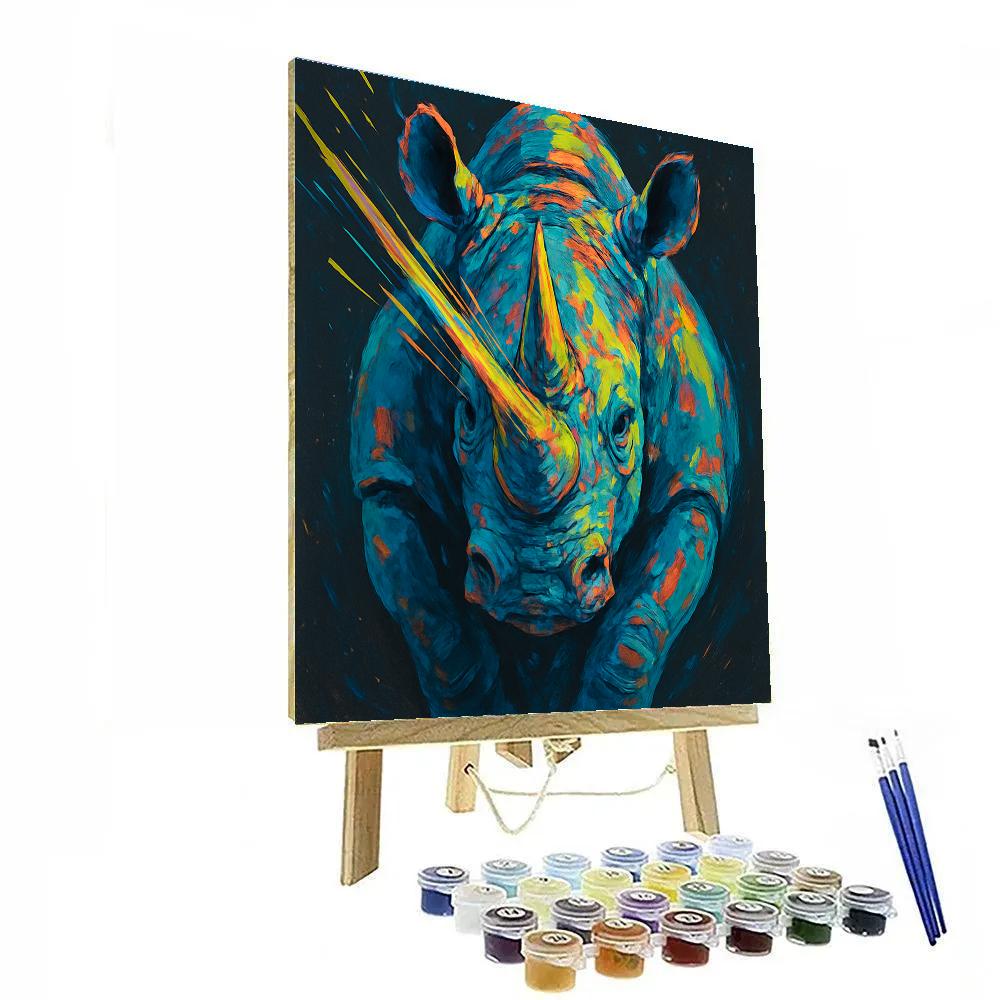 Velocity Horn Rhino Number painting