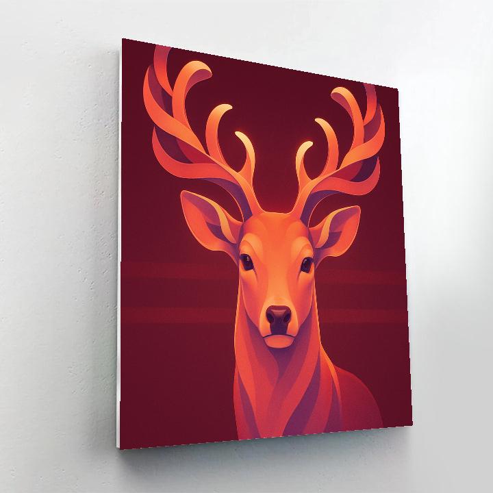 Sunset Mirage Deer Numbered painting kits