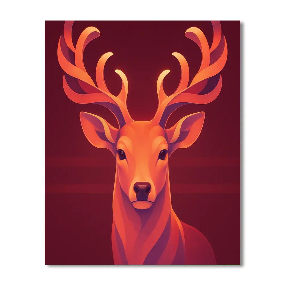 Sunset Mirage Deer Numbered painting kits