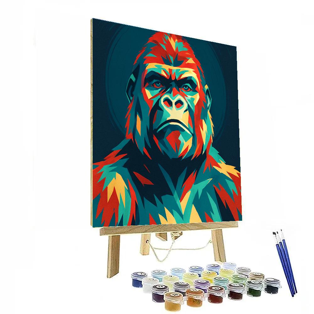 Chromatic Gear Gorilla painting number kit