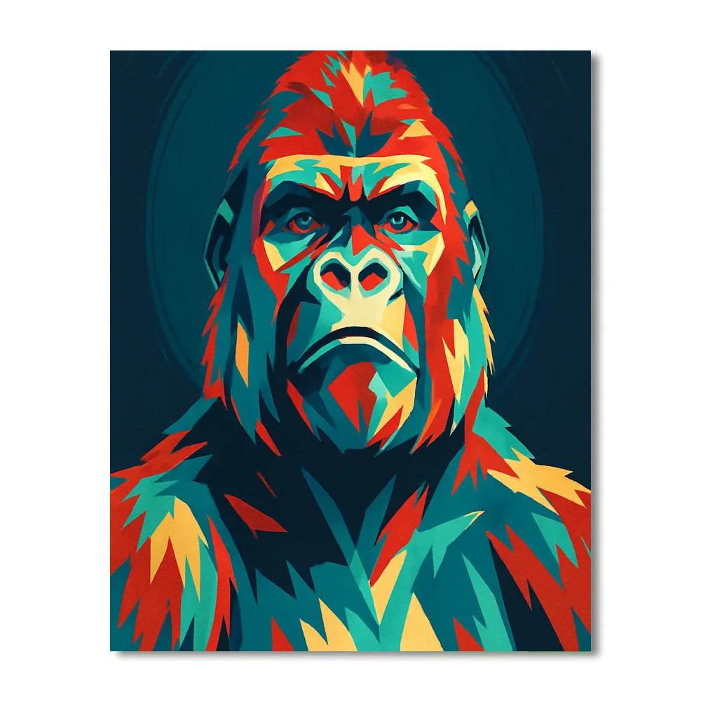 Chromatic Gear Gorilla painting number kit