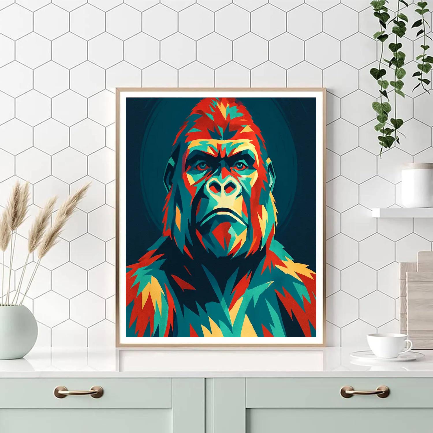 Chromatic Gear Gorilla painting number kit