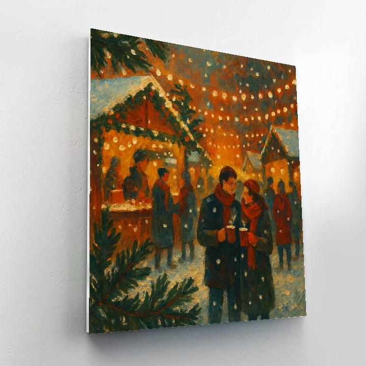 Holiday Market With Steam And Lights paint by color