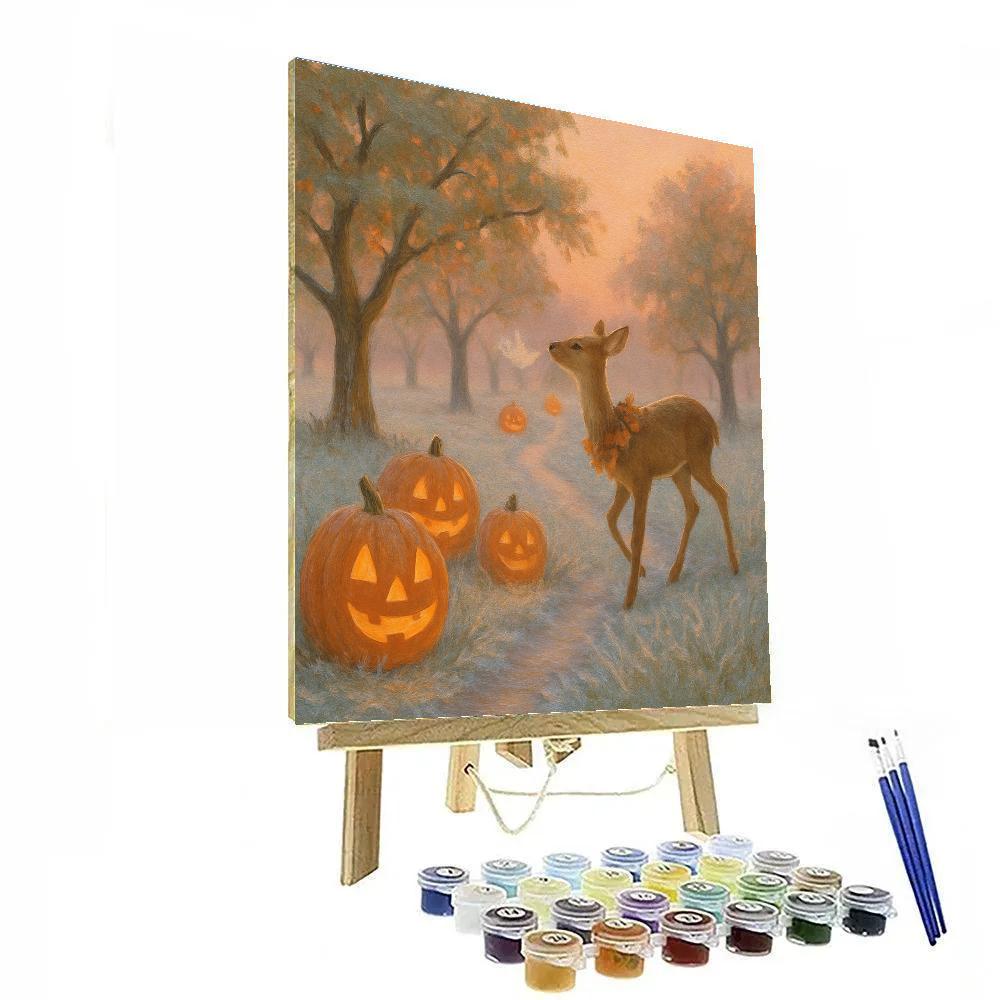 The Frosted Pumpkin Orchard At First Light Numbered painting kits