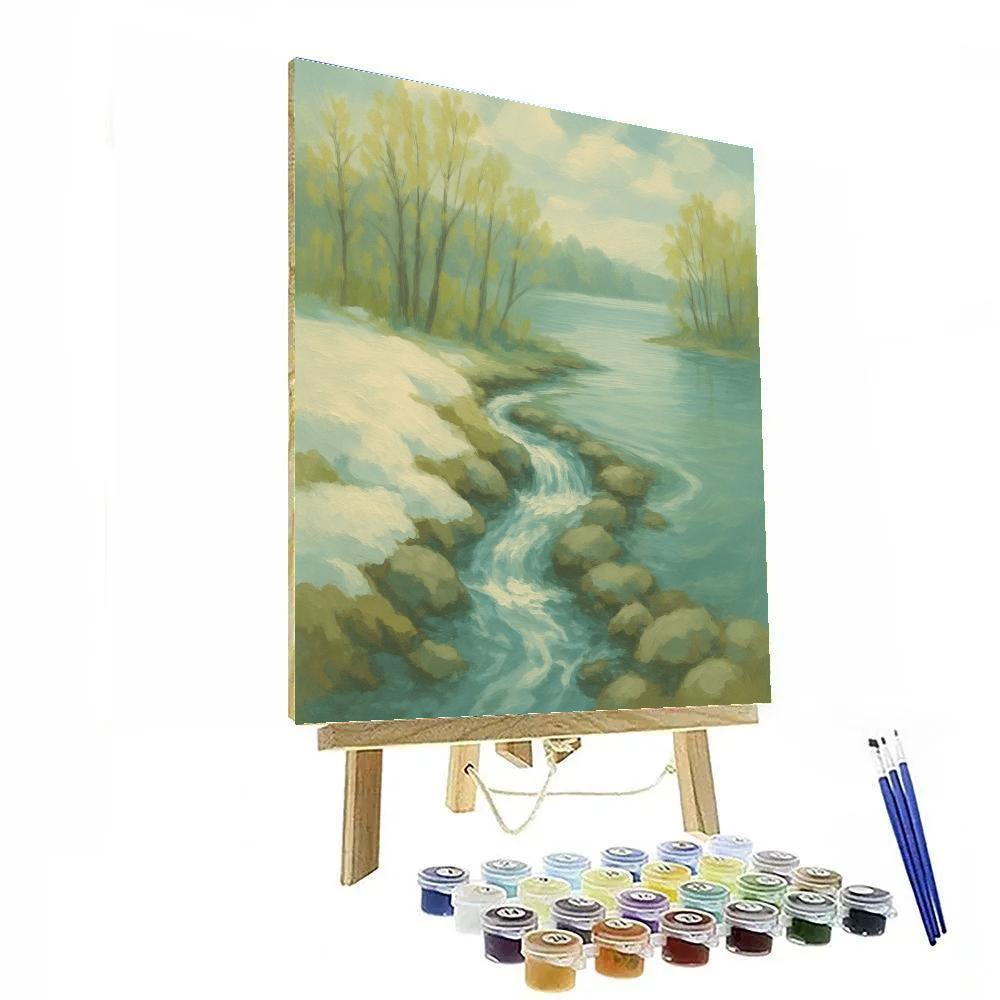 Spring Thaw Stream Feeding A Quiet Lake Paint by numbers kits