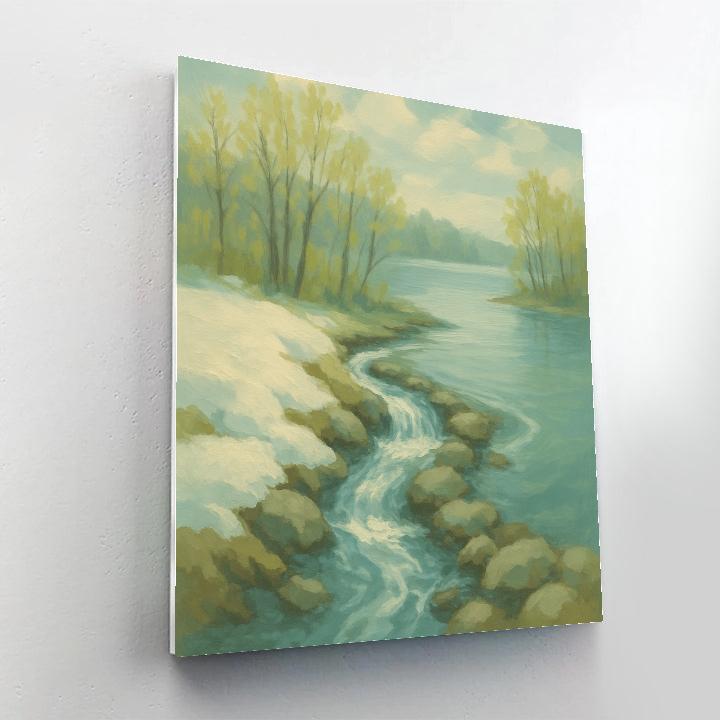 Spring Thaw Stream Feeding A Quiet Lake Paint by numbers kits