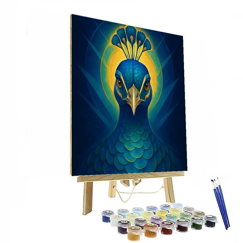 Iridescent Prism Peacock Painting by numbers kit