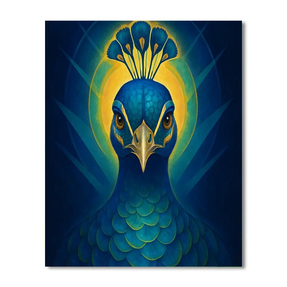 Iridescent Prism Peacock Painting by numbers kit