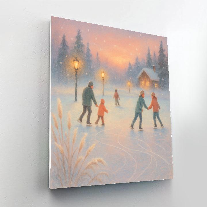 Ice Skaters On Lantern Lake paint by numbers