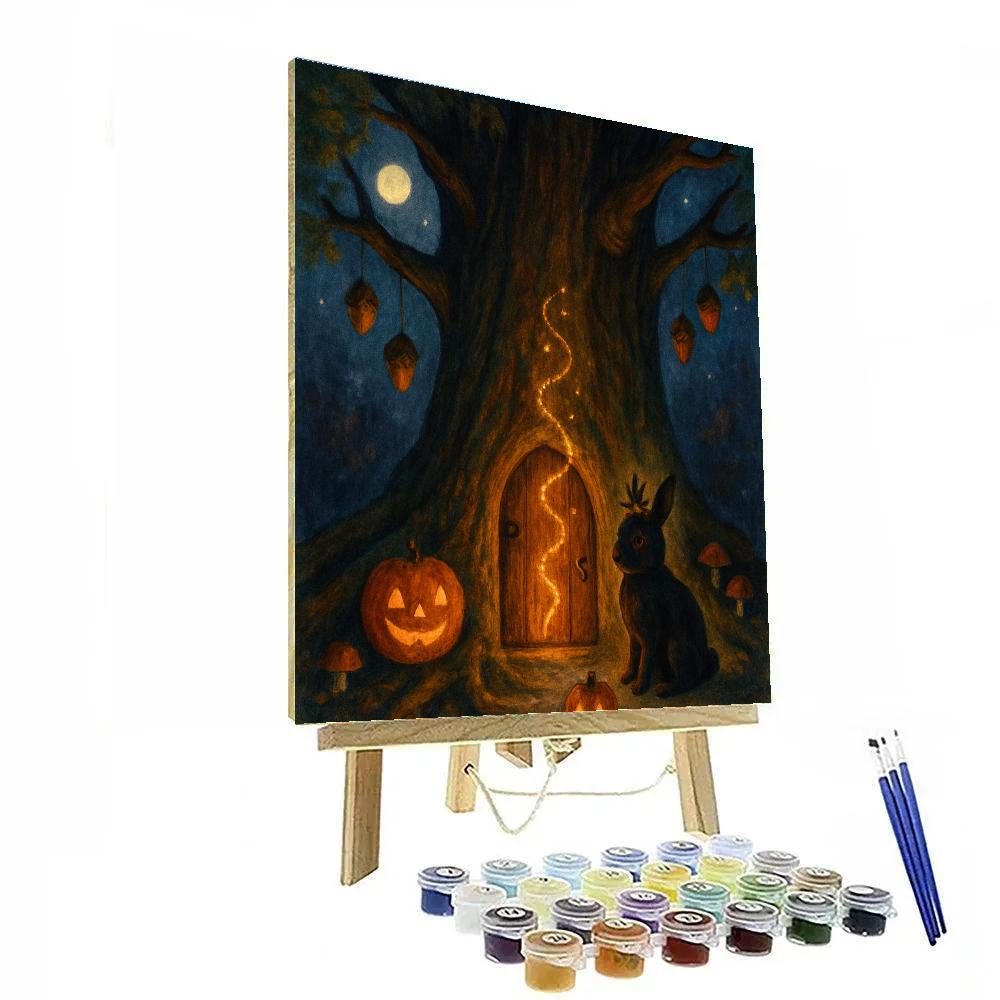The Hidden Door In The Hollow Tree paint by color