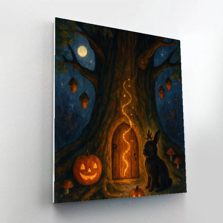 The Hidden Door In The Hollow Tree paint by color