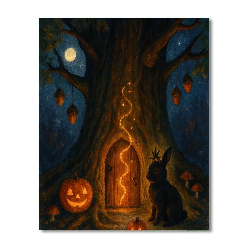 The Hidden Door In The Hollow Tree paint by color