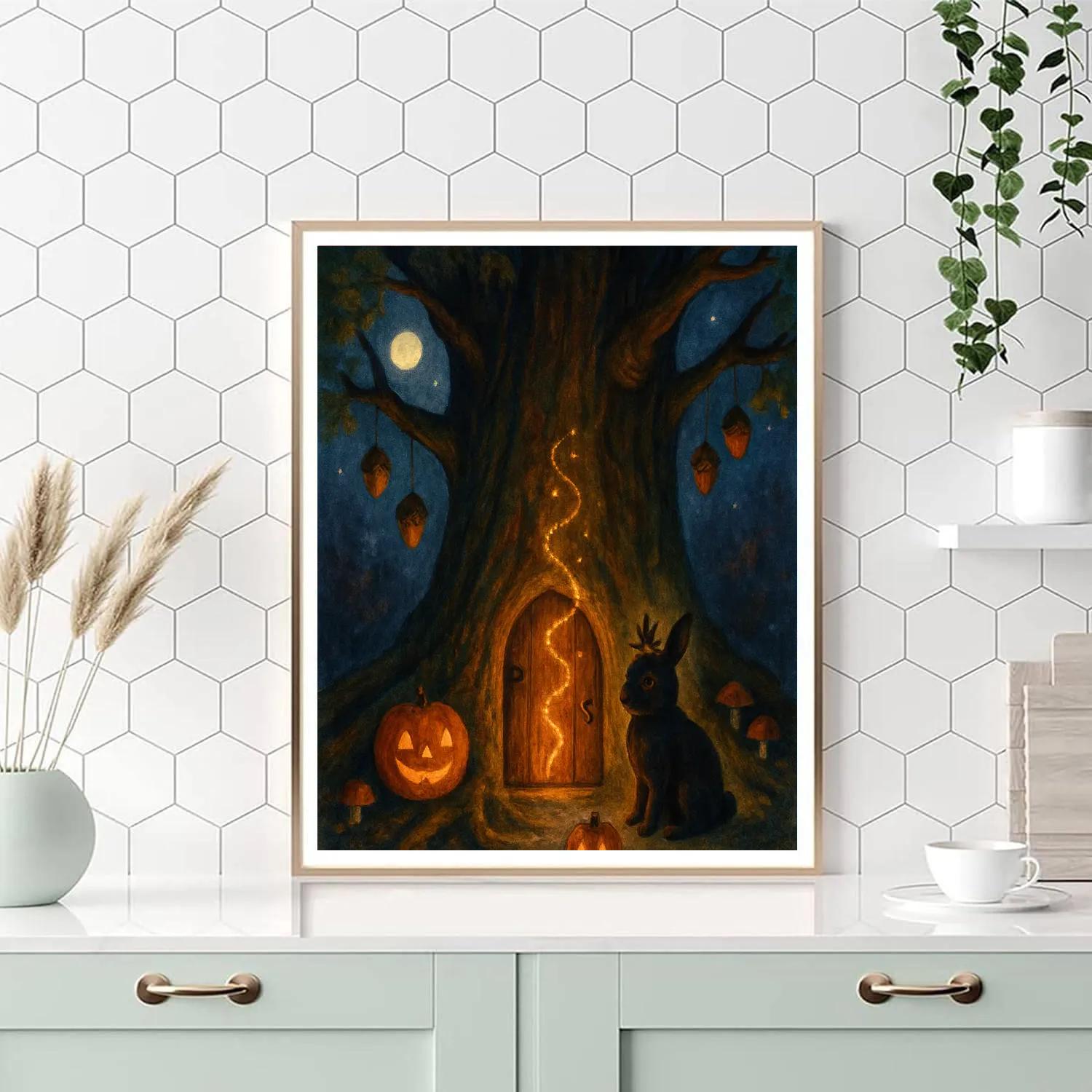 The Hidden Door In The Hollow Tree paint by color