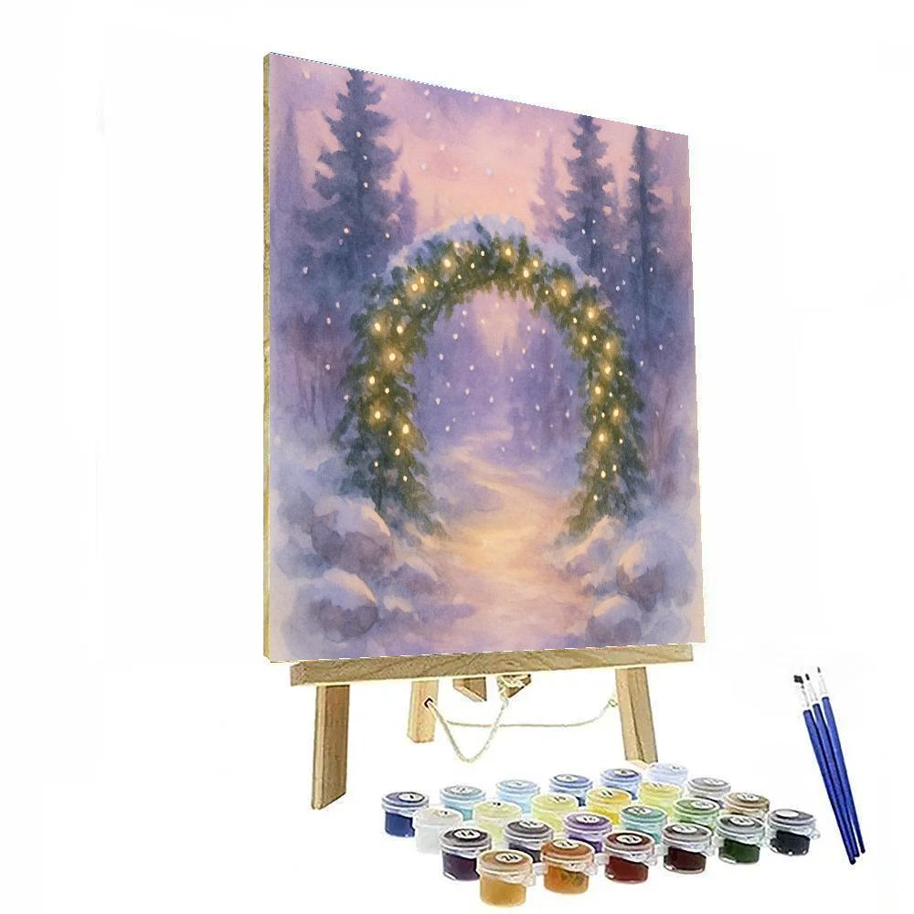 Twilight Forest Path With Wreath Arch DIY paint by numbers