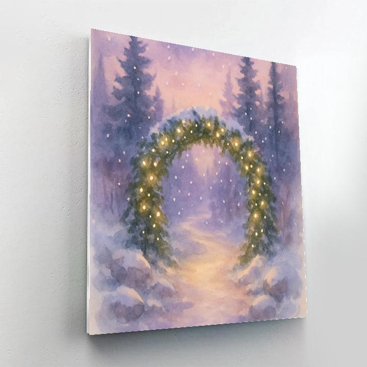 Twilight Forest Path With Wreath Arch DIY paint by numbers