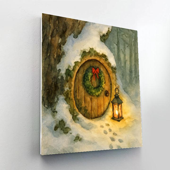 Secret Elf Door In Tree Trunk Paint by numbers art