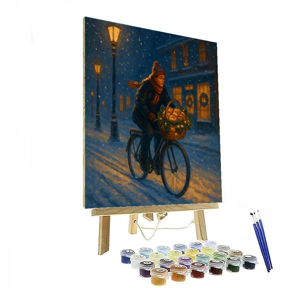 Midnight Bakery Delivery By Bicycle DIY paint by numbers
