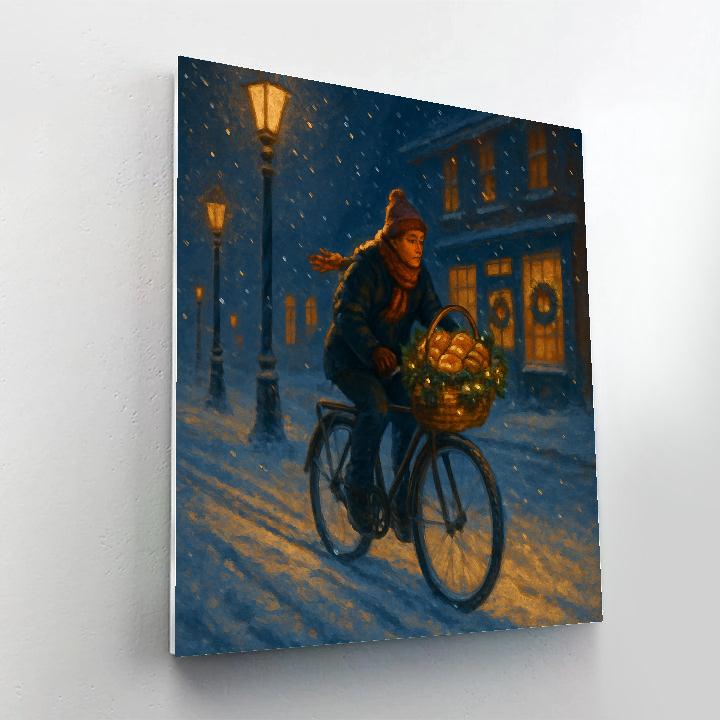 Midnight Bakery Delivery By Bicycle DIY paint by numbers