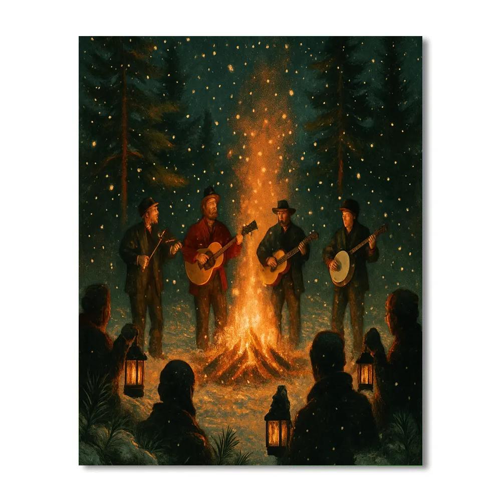 Winter Concert In Pine Clearing Paint by numbers kits