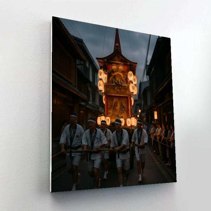 Gion Matsuri Float Lantern Glow Kyoto paint by number