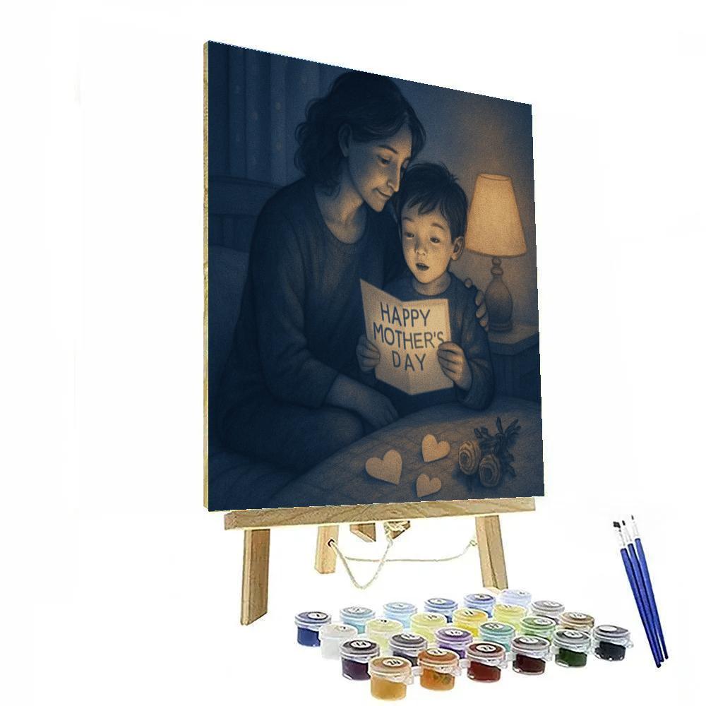 Moonlit Thank You Letter Reading Paint by numbers art