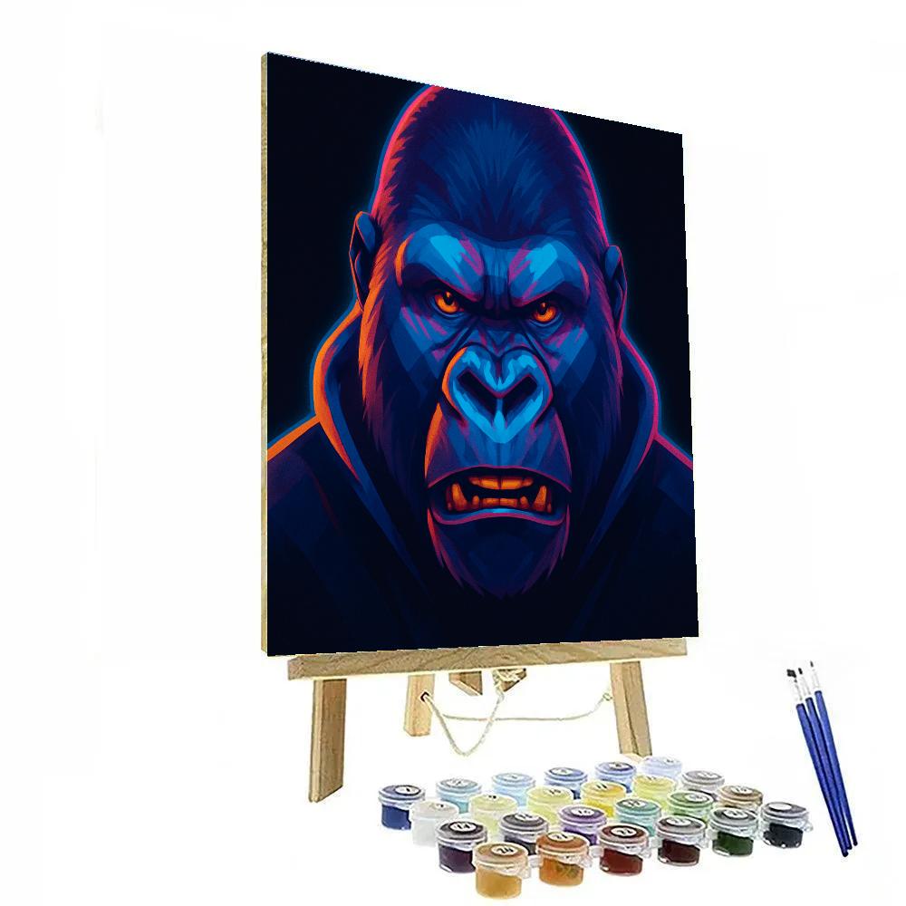 Prismatic Thunder Gorilla paint by numbers