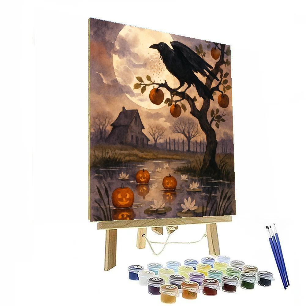 The Moon Orchard Over The Glassy Marsh paint by numbers