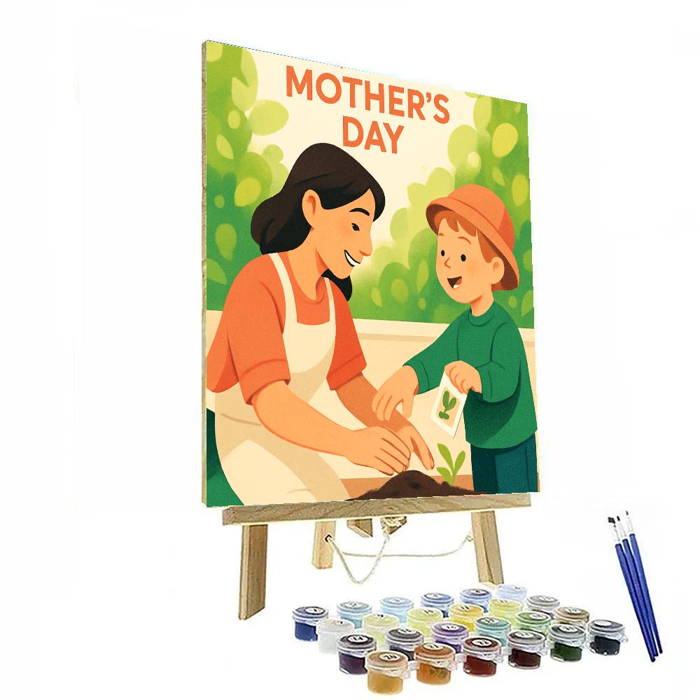 Pocket Garden On Apron Moment Paint by numbers kits