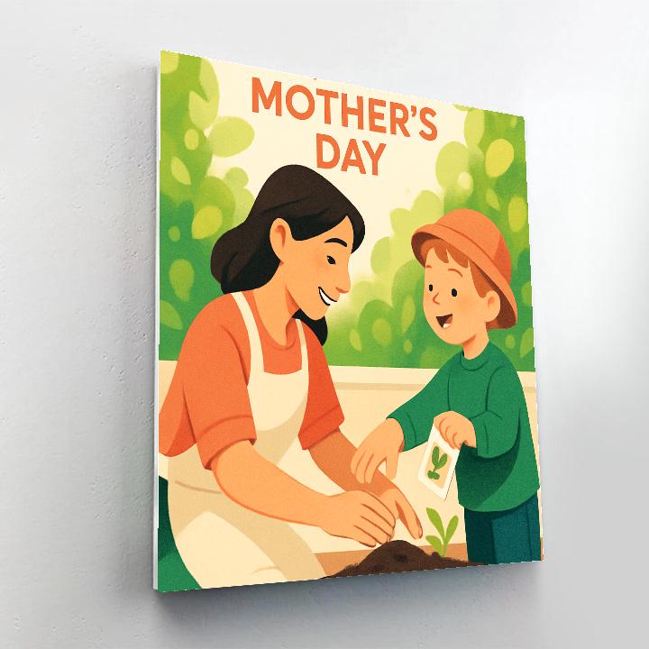 Pocket Garden On Apron Moment Paint by numbers kits