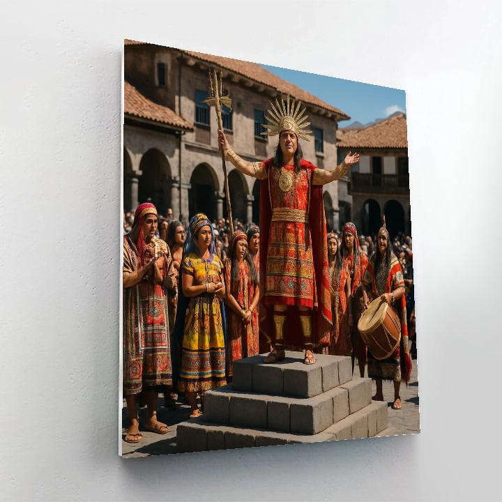 Inti Raymi Sun Ceremony Plaza De Armas Cusco Painting by numbers kit