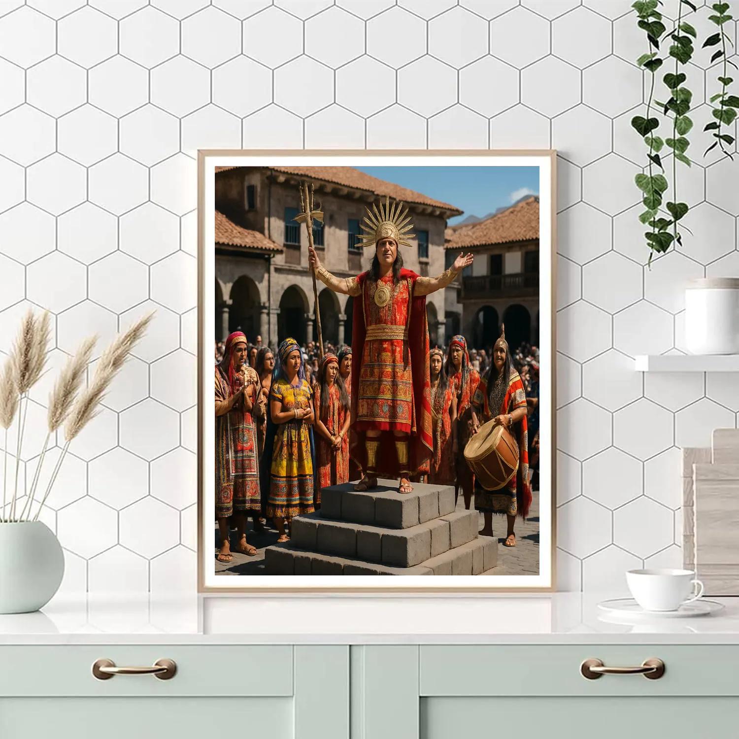 Inti Raymi Sun Ceremony Plaza De Armas Cusco Painting by numbers kit