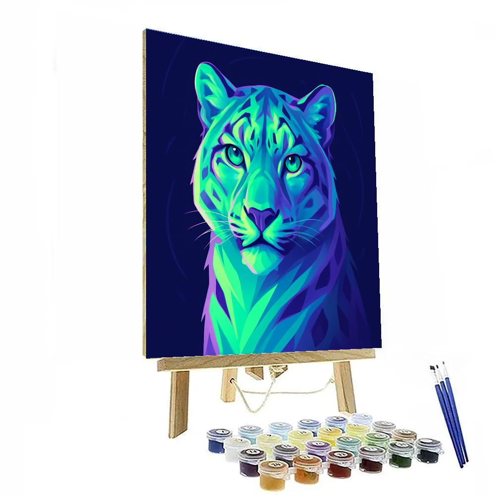 Aurora Circuit Snow Leopard paint by color