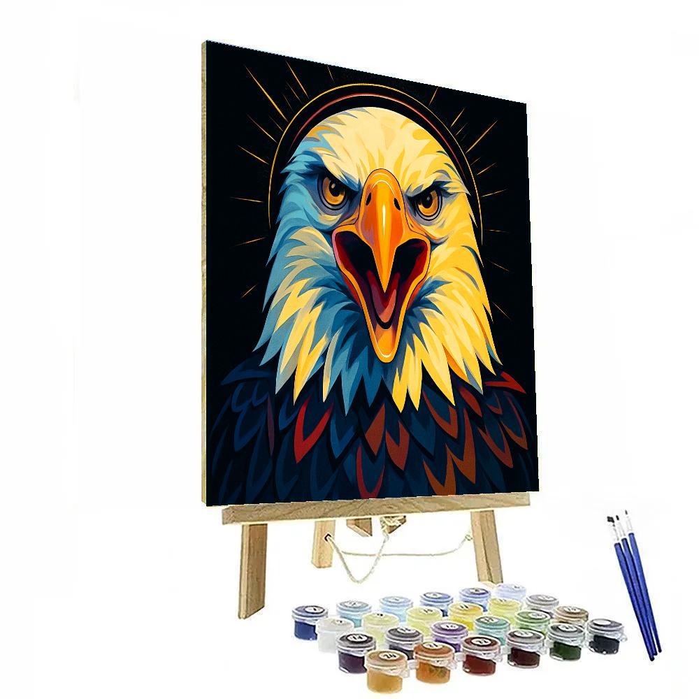 Solar Crown Eagle Numbered painting kits