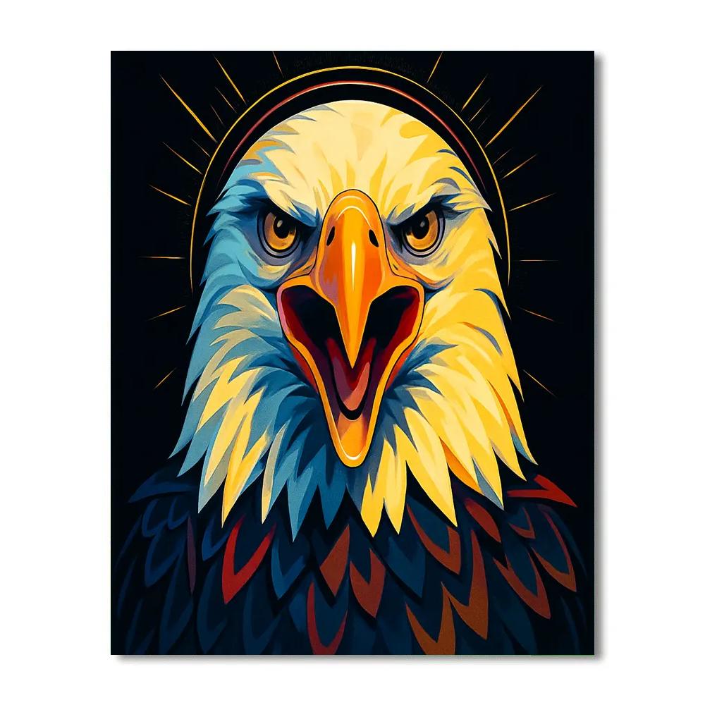 Solar Crown Eagle Numbered painting kits