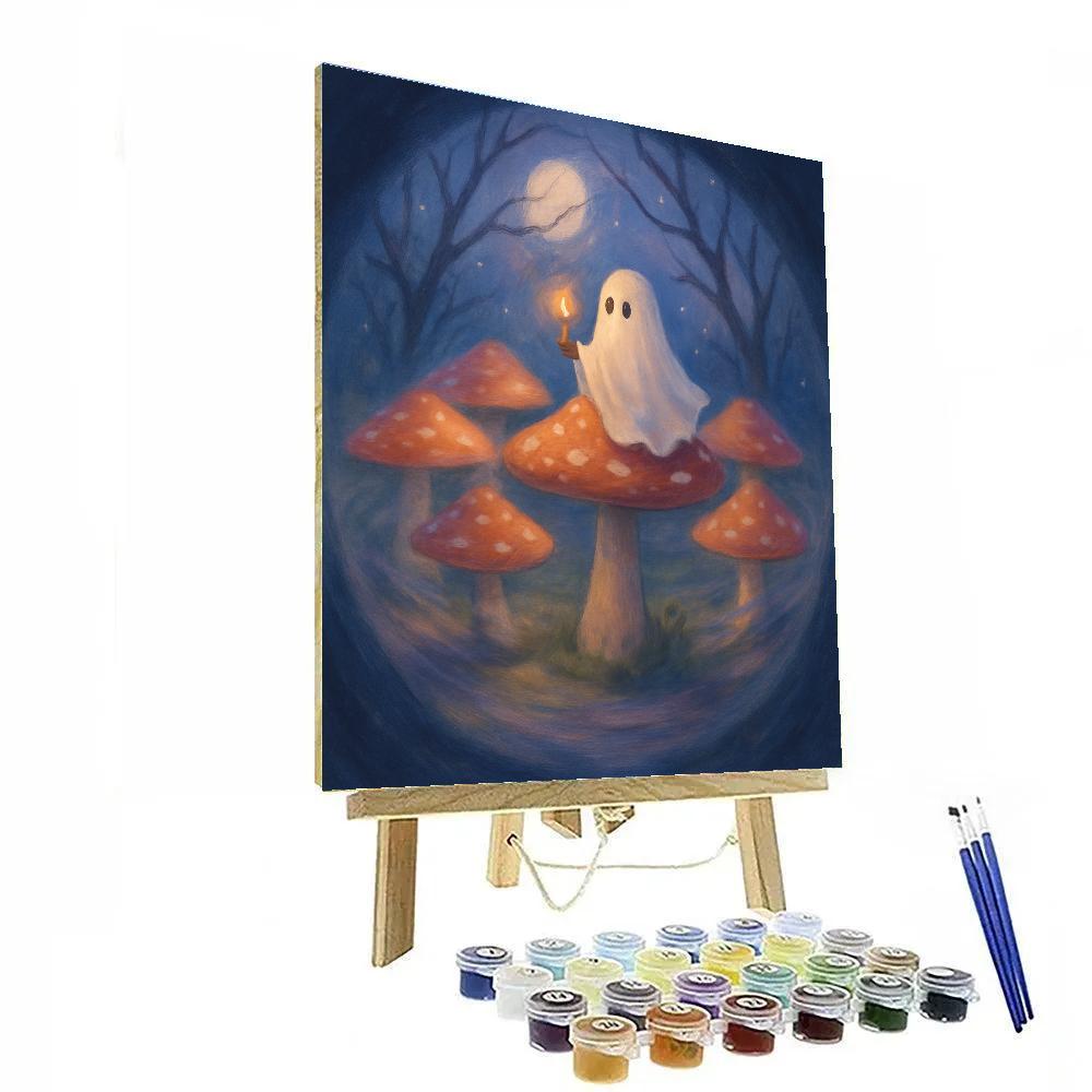Moonlit Mushroom Carousel Numbered painting kits