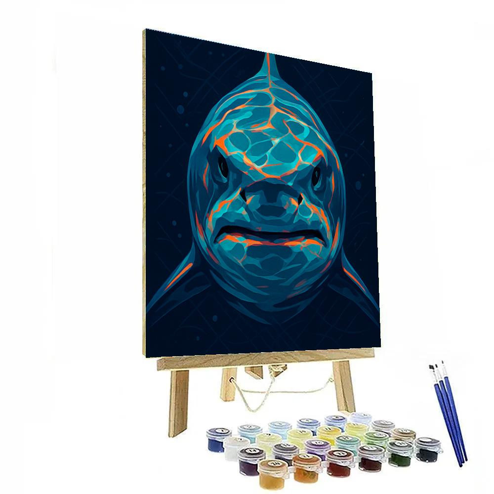 Midnight Reef Shark Painting by numbers kit