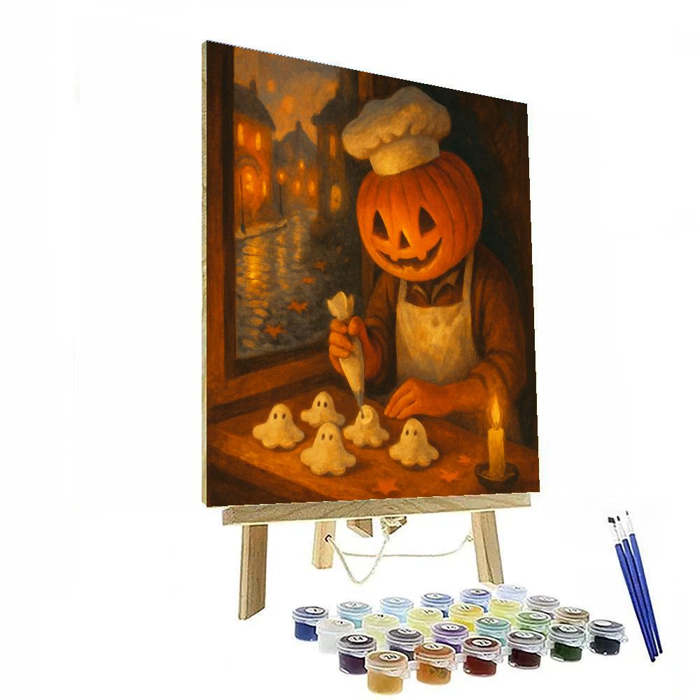 Jack O Lantern Bakery Window Painting by numbers kit