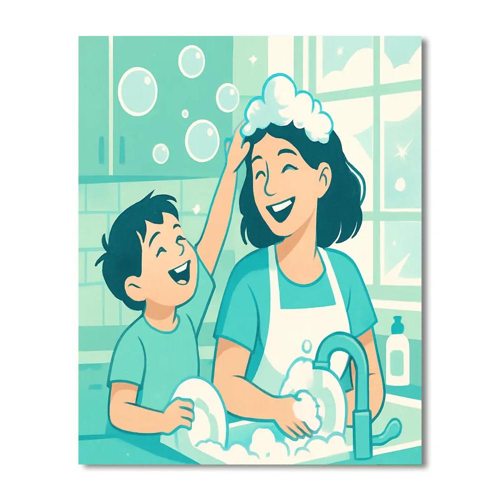Kitchen Sink Bubble Crown Play Painting by numbers kit