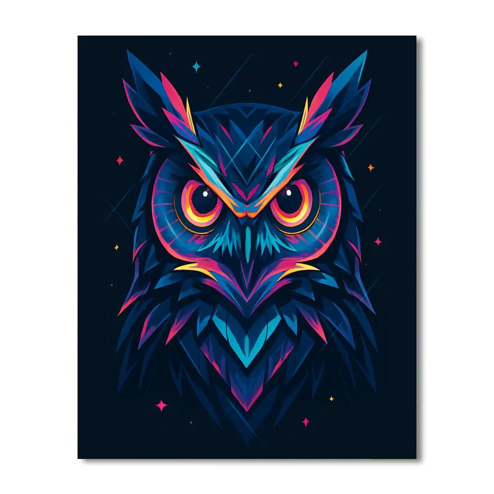 Chromatic Night Owl Sentinel paint by color