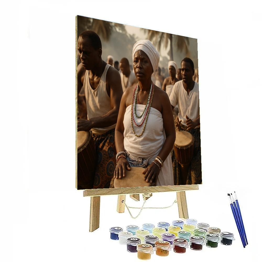 Ouidah Voodoo Festival Drum Circle Benin paint by number