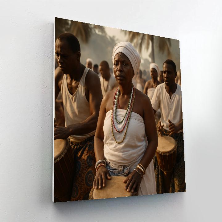 Ouidah Voodoo Festival Drum Circle Benin paint by number