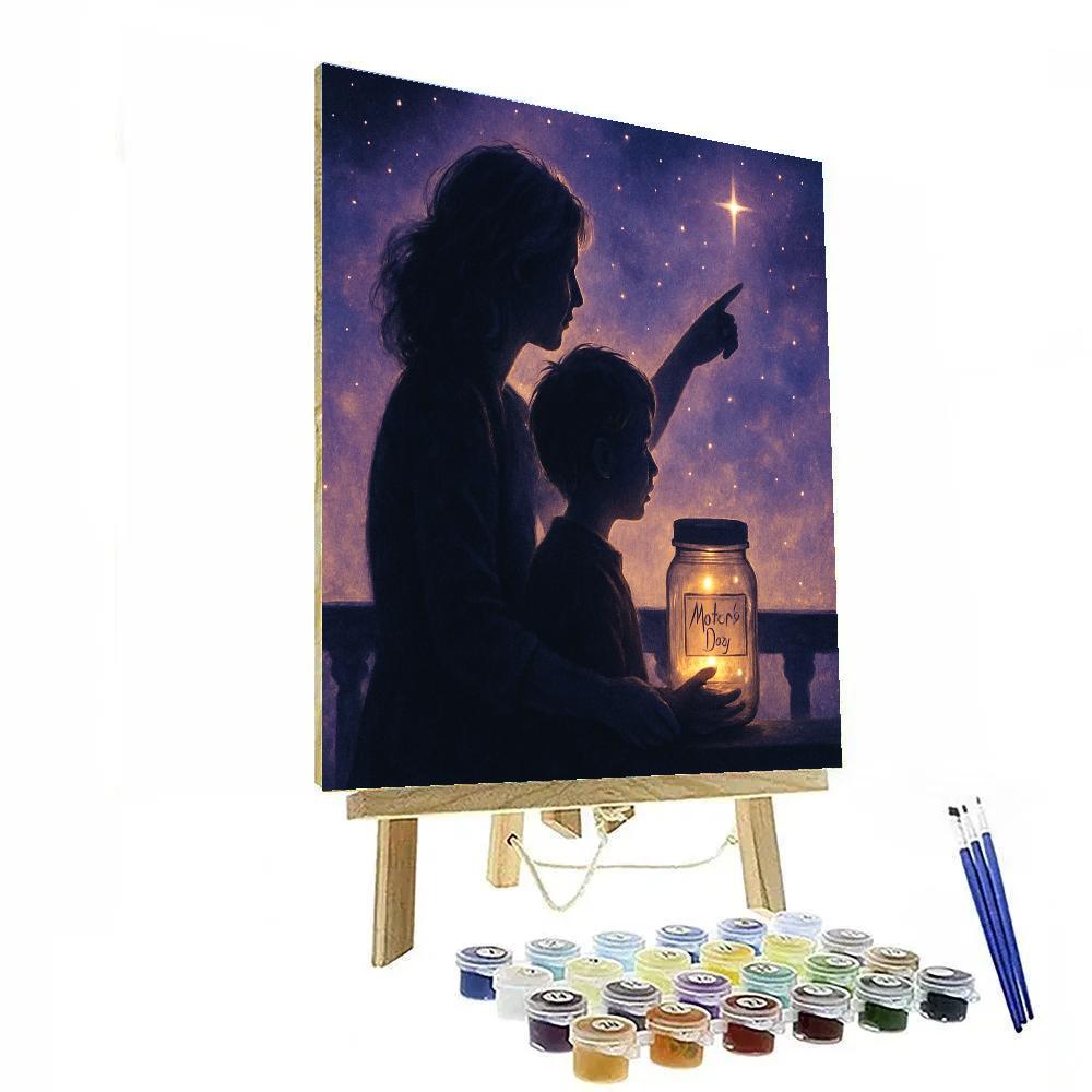 Night Sky Balcony Wish Together DIY paint by numbers
