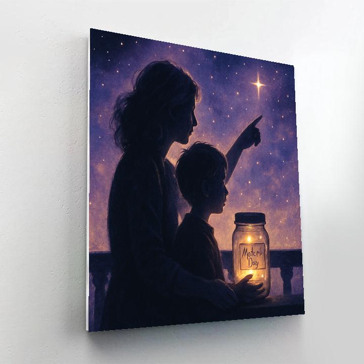 Night Sky Balcony Wish Together DIY paint by numbers