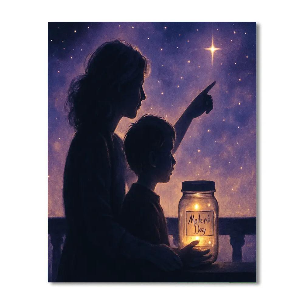 Night Sky Balcony Wish Together DIY paint by numbers